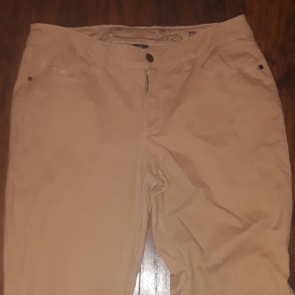 Faded Glory khaki boot-cut pants - Picture 2 of 6